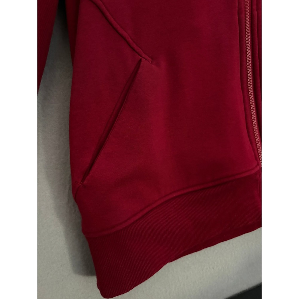 Athleta Women Hoodie Large Dark Red Zip Triumph Long Sleeve Thumbhole Jacket EUC - Picture 4 of 13
